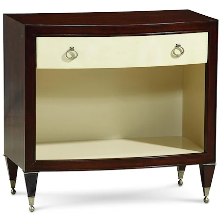 "Glam" & "Glam II" Modern Nightstand with Drawer, Jewelry Tray, Touch-Activated Light and Electrical Outlet